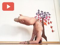 Любительское видео с женской йогой